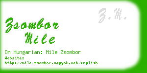 zsombor mile business card